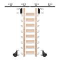 Meadow Lane Ladder 107 in. Un-Finished Maple Black Hook with 8 ft. Rail Kit EG.300-107MA-08.08